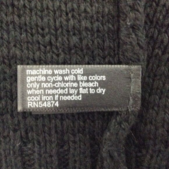 NWT The Limited Cardigan XS Black Chunky Knit Trim Slouchy Oversize Sweater $70 - Picture 5 of 6